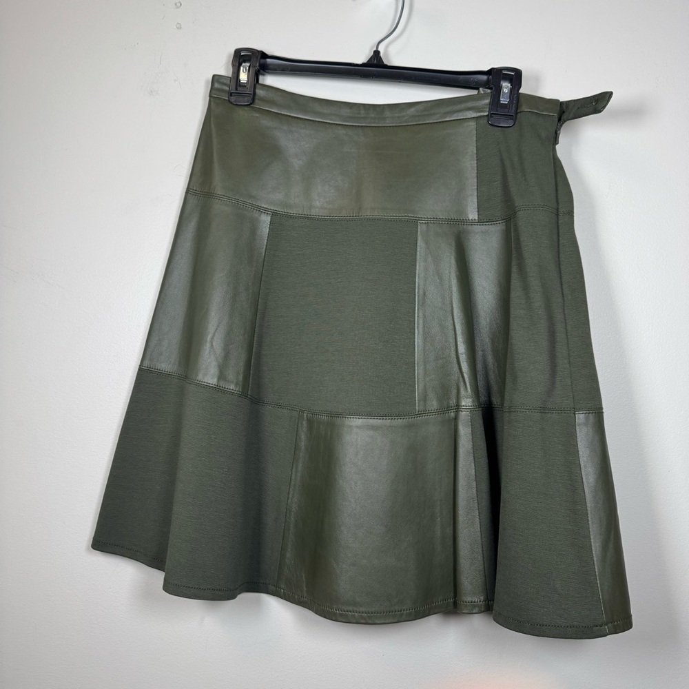 W by Worth Olive A-Line Skirt
